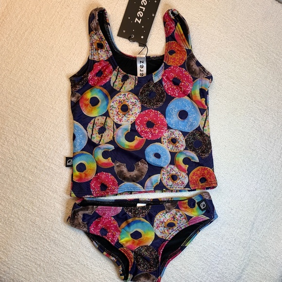 Zara Terez Donut Print Two-Piece Tankini Swimsuit